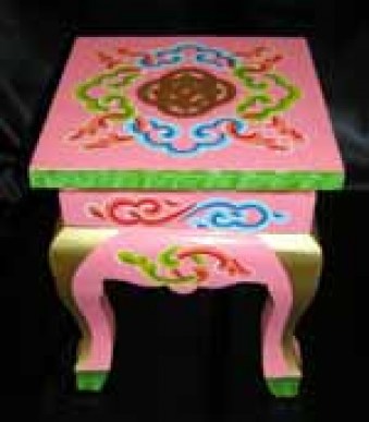 tabouret rose